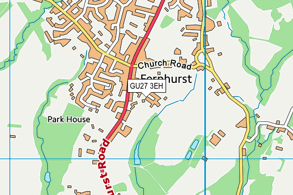 Fernhurst Village Hall map (GU27 3EH) - OS VectorMap District (Ordnance Survey)