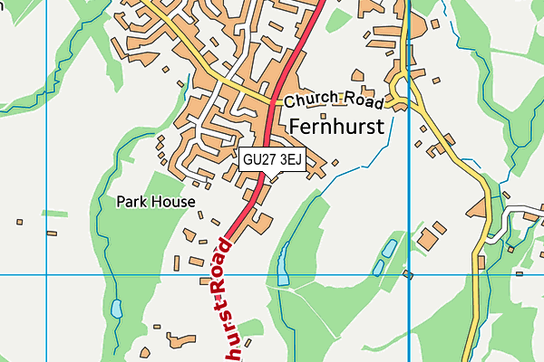 GU27 3EJ map - OS VectorMap District (Ordnance Survey)