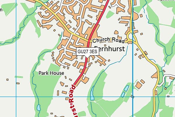 GU27 3ES map - OS VectorMap District (Ordnance Survey)