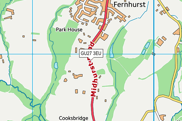 GU27 3EU map - OS VectorMap District (Ordnance Survey)