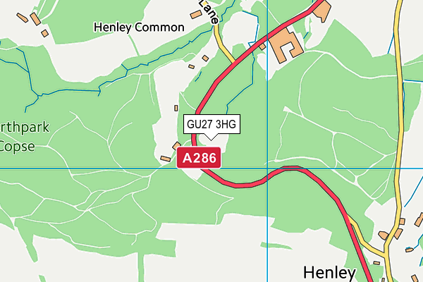 GU27 3HG map - OS VectorMap District (Ordnance Survey)