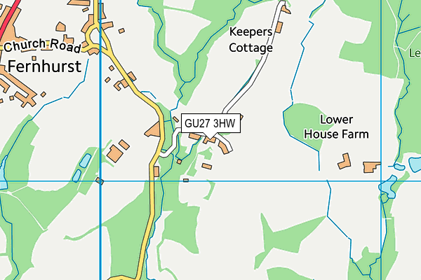 GU27 3HW map - OS VectorMap District (Ordnance Survey)