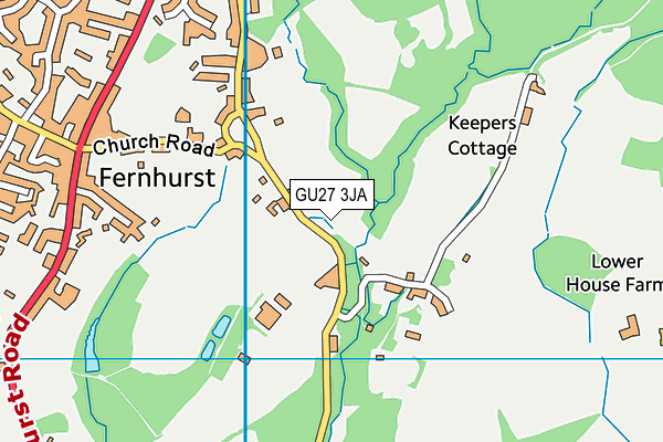 GU27 3JA map - OS VectorMap District (Ordnance Survey)