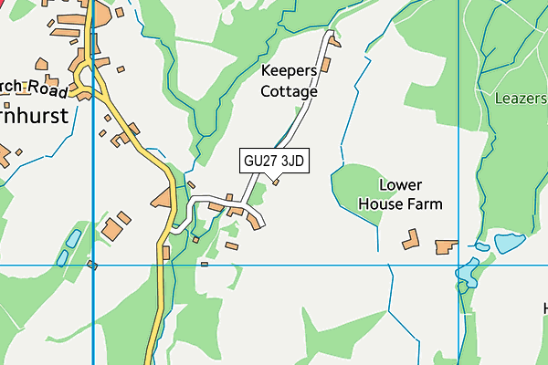 GU27 3JD map - OS VectorMap District (Ordnance Survey)