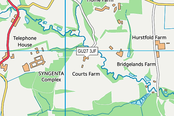 GU27 3JF map - OS VectorMap District (Ordnance Survey)