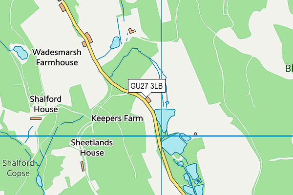 GU27 3LB map - OS VectorMap District (Ordnance Survey)