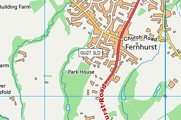 GU27 3LD map - OS VectorMap District (Ordnance Survey)