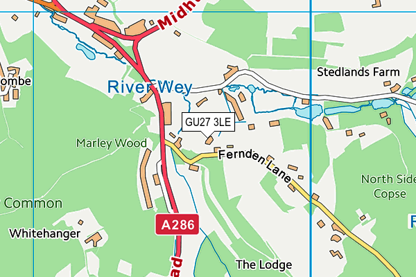 GU27 3LE map - OS VectorMap District (Ordnance Survey)