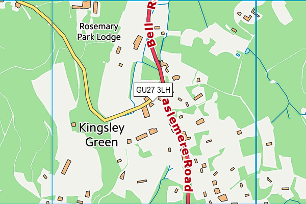 GU27 3LH map - OS VectorMap District (Ordnance Survey)