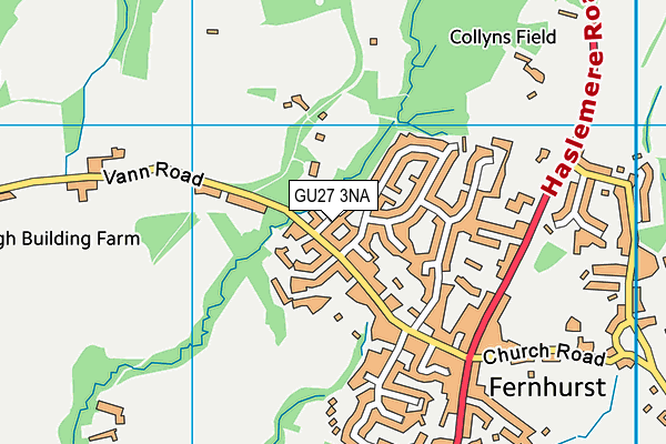 GU27 3NA map - OS VectorMap District (Ordnance Survey)