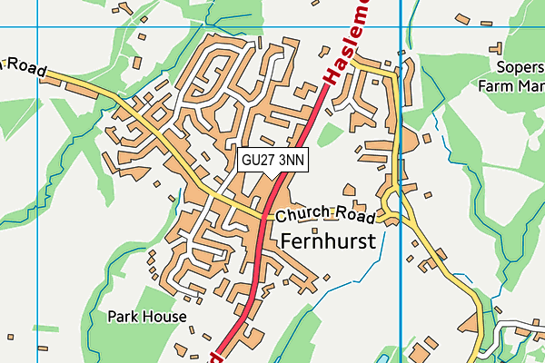 GU27 3NN map - OS VectorMap District (Ordnance Survey)