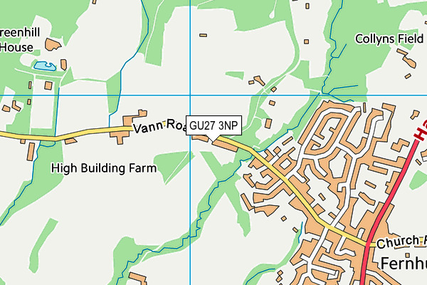 GU27 3NP map - OS VectorMap District (Ordnance Survey)