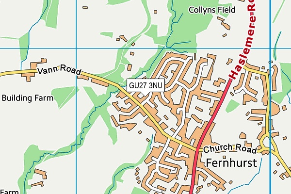 GU27 3NU map - OS VectorMap District (Ordnance Survey)