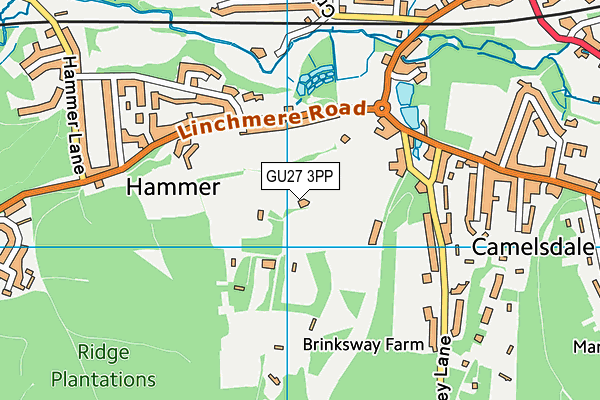 GU27 3PP map - OS VectorMap District (Ordnance Survey)
