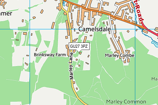 GU27 3PZ map - OS VectorMap District (Ordnance Survey)