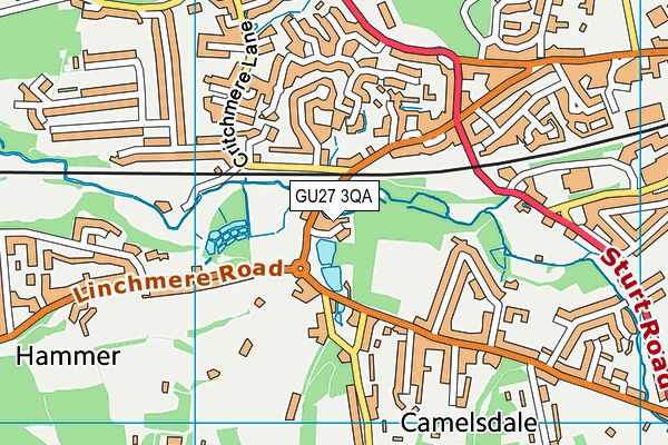 GU27 3QA map - OS VectorMap District (Ordnance Survey)