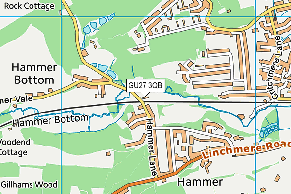 GU27 3QB map - OS VectorMap District (Ordnance Survey)