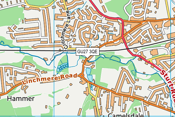 GU27 3QE map - OS VectorMap District (Ordnance Survey)