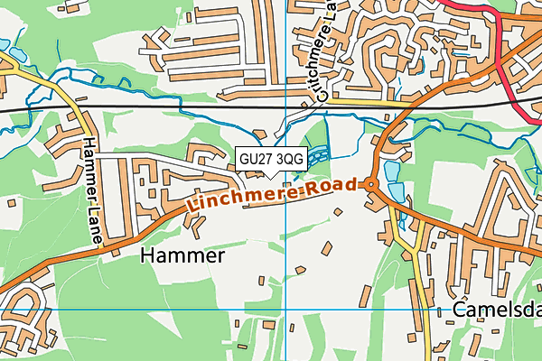 GU27 3QG map - OS VectorMap District (Ordnance Survey)