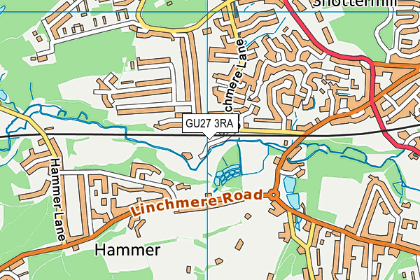 GU27 3RA map - OS VectorMap District (Ordnance Survey)