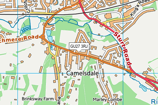Camelsdale Recreation Ground map (GU27 3RJ) - OS VectorMap District (Ordnance Survey)