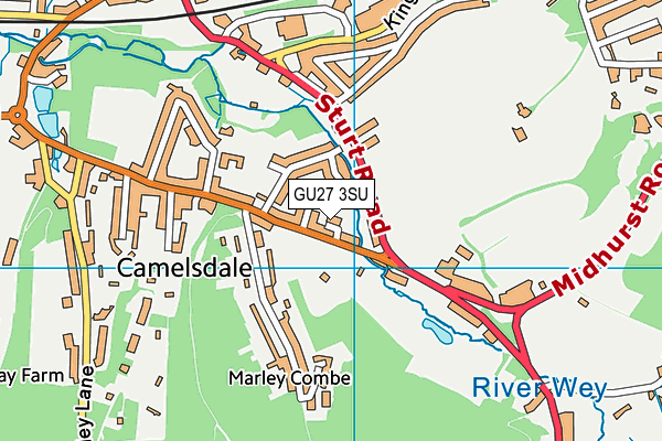 GU27 3SU map - OS VectorMap District (Ordnance Survey)