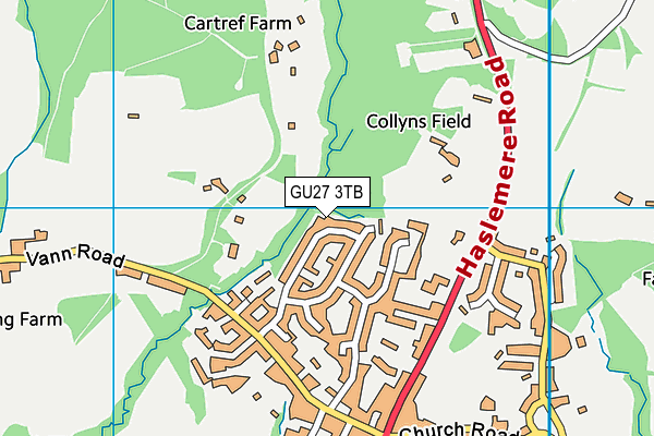 GU27 3TB map - OS VectorMap District (Ordnance Survey)