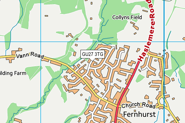 GU27 3TG map - OS VectorMap District (Ordnance Survey)