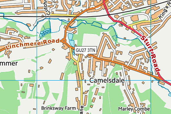 GU27 3TN map - OS VectorMap District (Ordnance Survey)