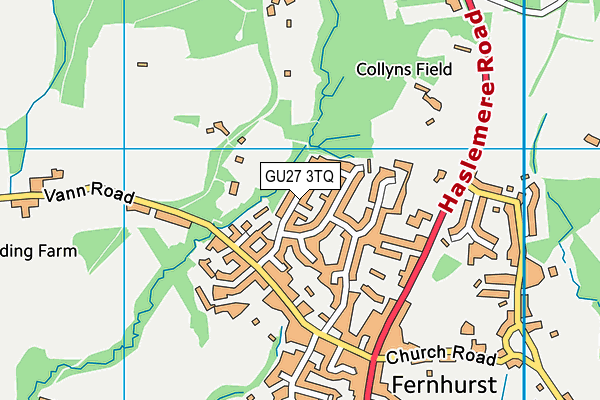 GU27 3TQ map - OS VectorMap District (Ordnance Survey)