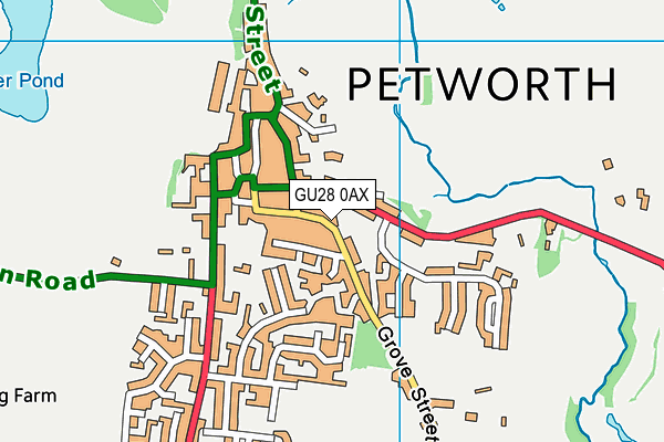 GU28 0AX map - OS VectorMap District (Ordnance Survey)