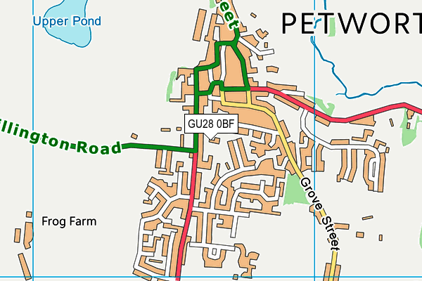 GU28 0BF map - OS VectorMap District (Ordnance Survey)