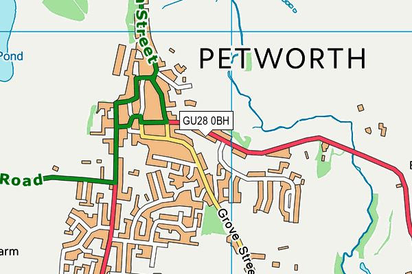 GU28 0BH map - OS VectorMap District (Ordnance Survey)