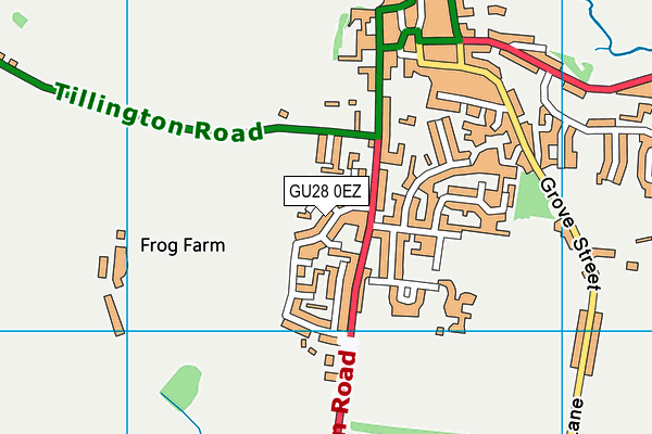 GU28 0EZ map - OS VectorMap District (Ordnance Survey)