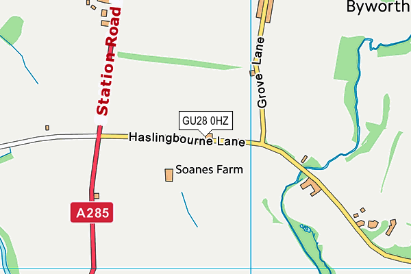 GU28 0HZ map - OS VectorMap District (Ordnance Survey)