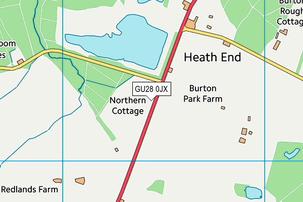 GU28 0JX map - OS VectorMap District (Ordnance Survey)