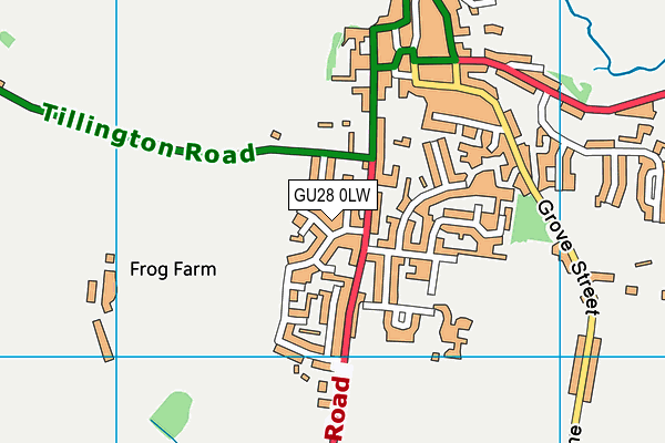 GU28 0LW map - OS VectorMap District (Ordnance Survey)