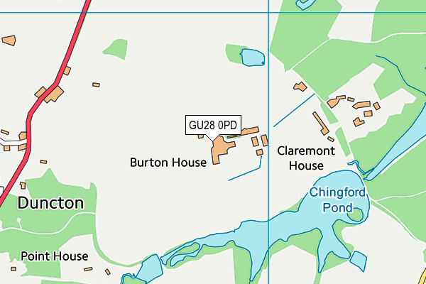 GU28 0PD map - OS VectorMap District (Ordnance Survey)