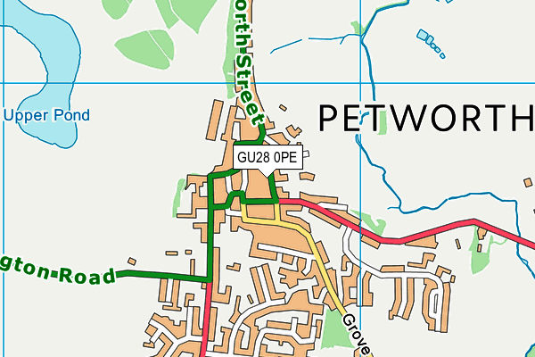 GU28 0PE map - OS VectorMap District (Ordnance Survey)