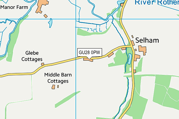 GU28 0PW map - OS VectorMap District (Ordnance Survey)