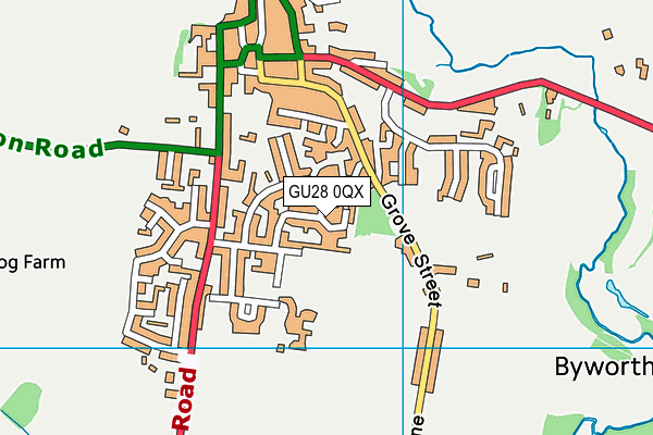 GU28 0QX map - OS VectorMap District (Ordnance Survey)