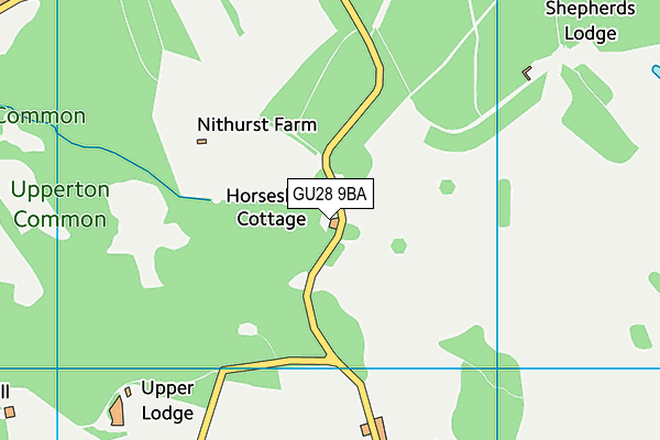 GU28 9BA map - OS VectorMap District (Ordnance Survey)