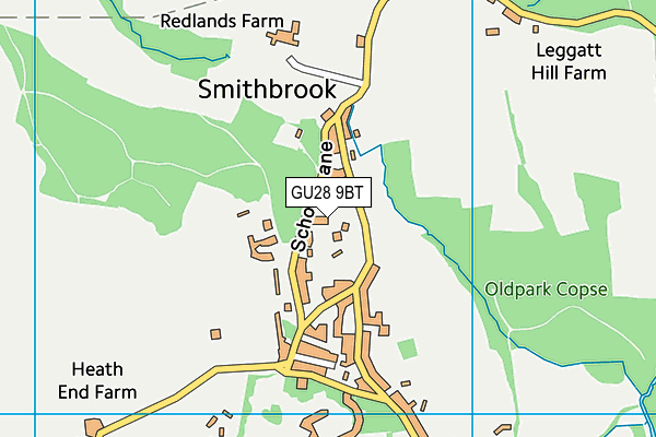 GU28 9BT map - OS VectorMap District (Ordnance Survey)