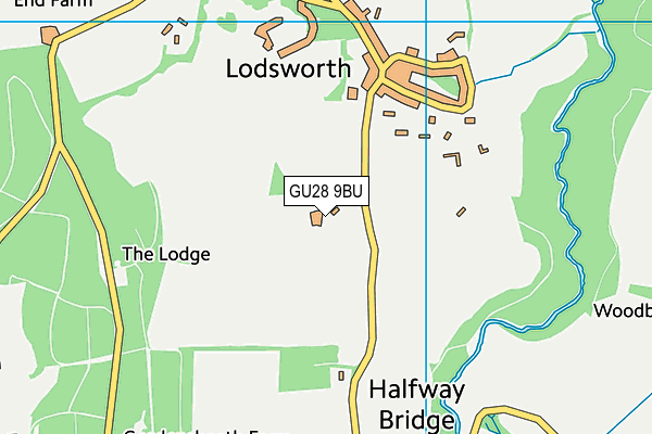 GU28 9BU map - OS VectorMap District (Ordnance Survey)