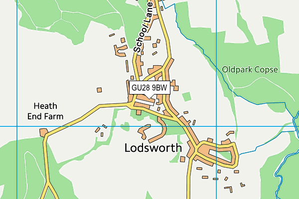 GU28 9BW map - OS VectorMap District (Ordnance Survey)