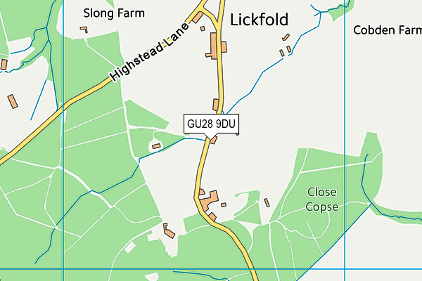 GU28 9DU map - OS VectorMap District (Ordnance Survey)