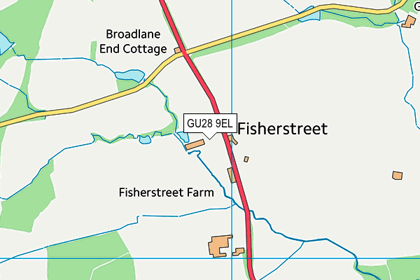 GU28 9EL map - OS VectorMap District (Ordnance Survey)