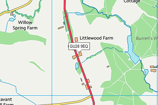 GU28 9EQ map - OS VectorMap District (Ordnance Survey)