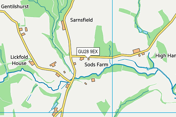 GU28 9EX map - OS VectorMap District (Ordnance Survey)