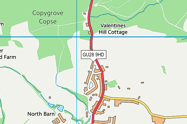 GU28 9HD map - OS VectorMap District (Ordnance Survey)